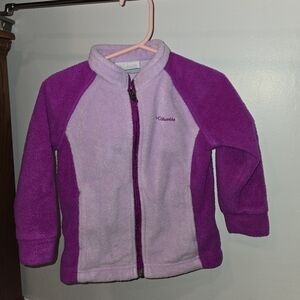 Columbia Two-Tone Fleece Jacket in Purple and Pink